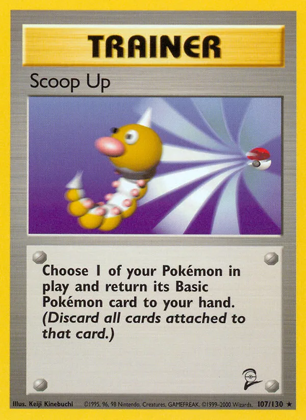 Scoop Up #107 Base Set 2 Pokemon card