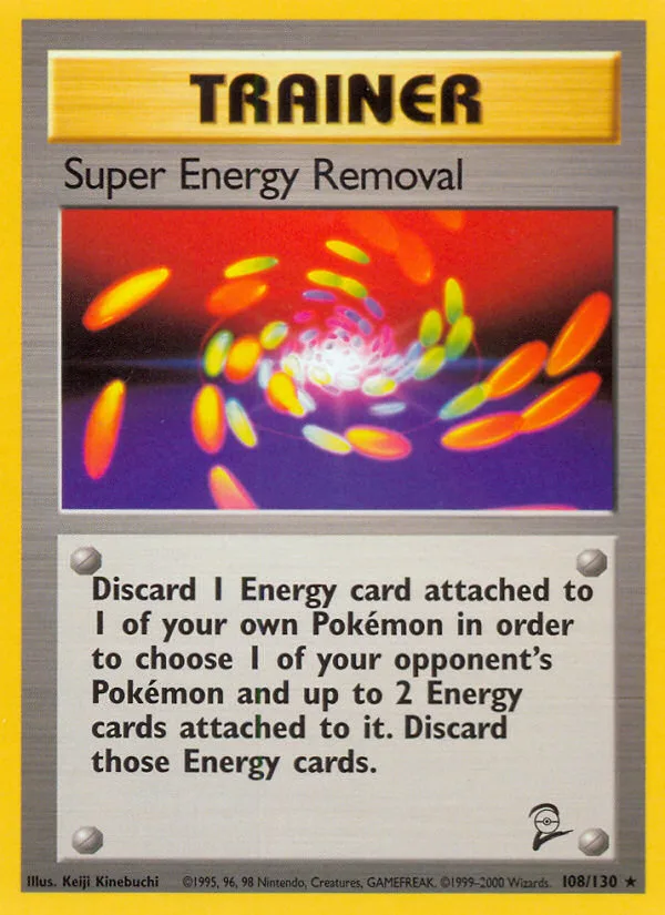 Super Energy Removal #108 Base Set 2 Pokemon card