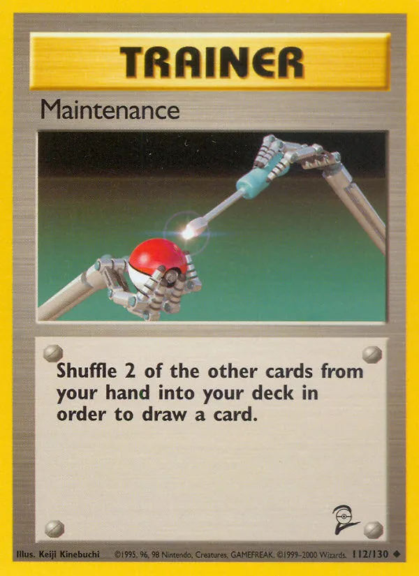 Maintenance #112 Base Set 2 Pokemon card