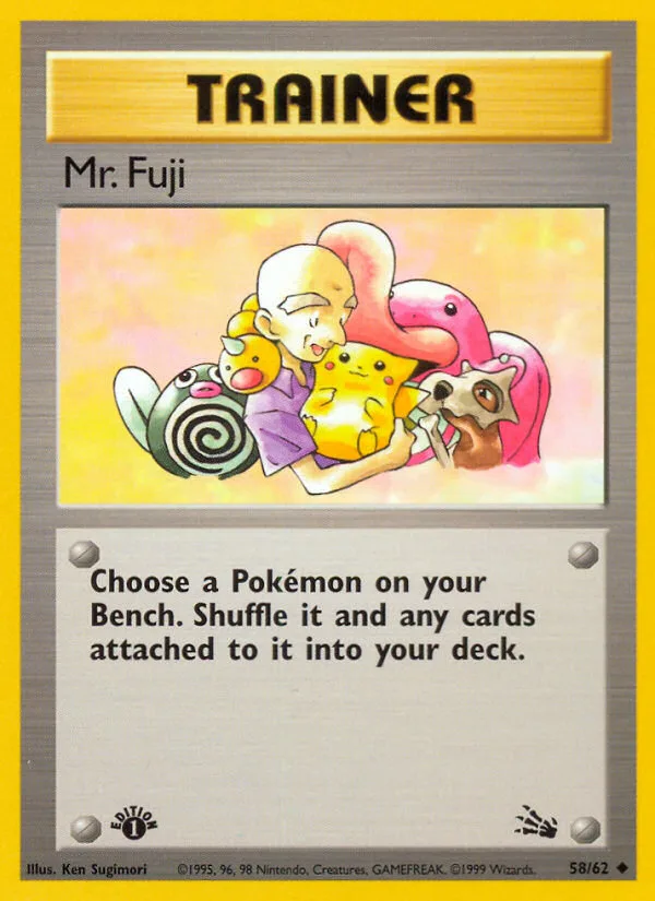 Mr. Fuji #58 Fossil Pokemon card
