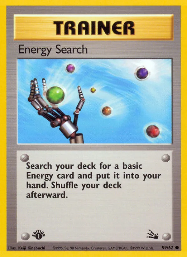 Energy Search #59 Fossil Pokemon card