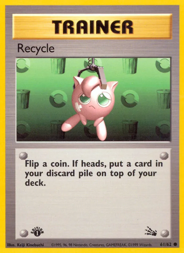 Recycle #61 Fossil Pokemon card