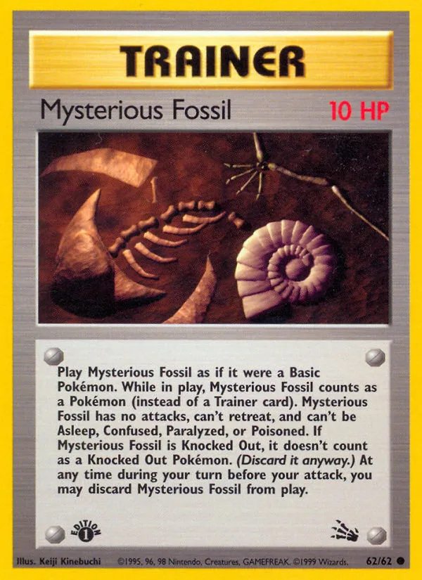Mysterious Fossil #62 Fossil Pokemon card