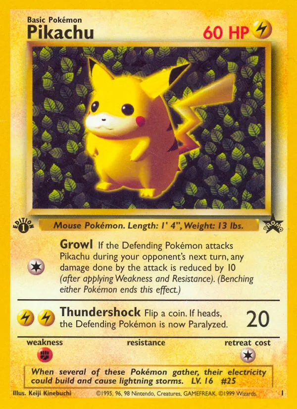 Pikachu Wizards Black Star Promos card