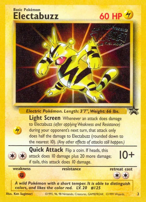 Electabuzz #2 Wizards Black Star Promos Pokemon card