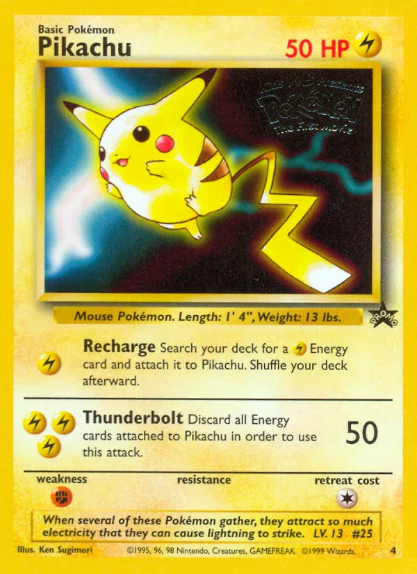 Pikachu #4 Wizards Black Star Promos Pokemon card
