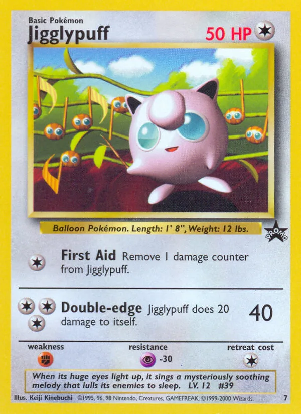 Jigglypuff #7 Wizards Black Star Promos Pokemon card