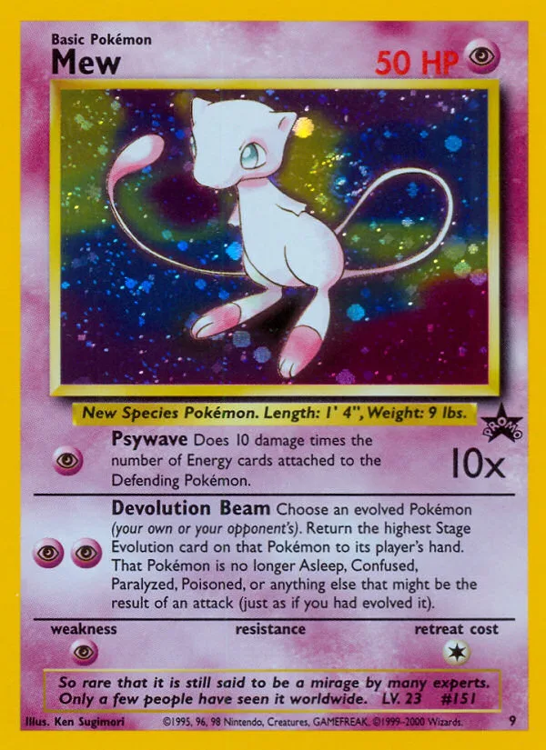 Mew #9 Wizards Black Star Promos Pokemon card