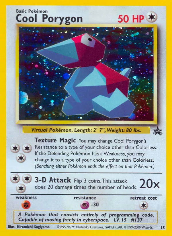 Cool Porygon #15 Wizards Black Star Promos Pokemon card
