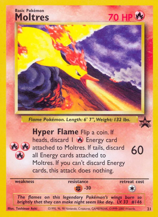 Moltres #21 Wizards Black Star Promos Pokemon card
