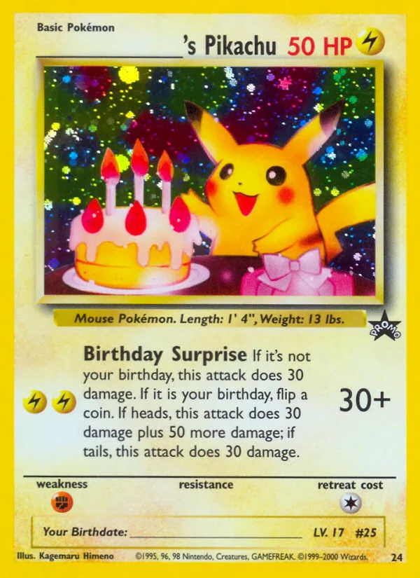 _____'s Pikachu #24 Wizards Black Star Promos Pokemon card