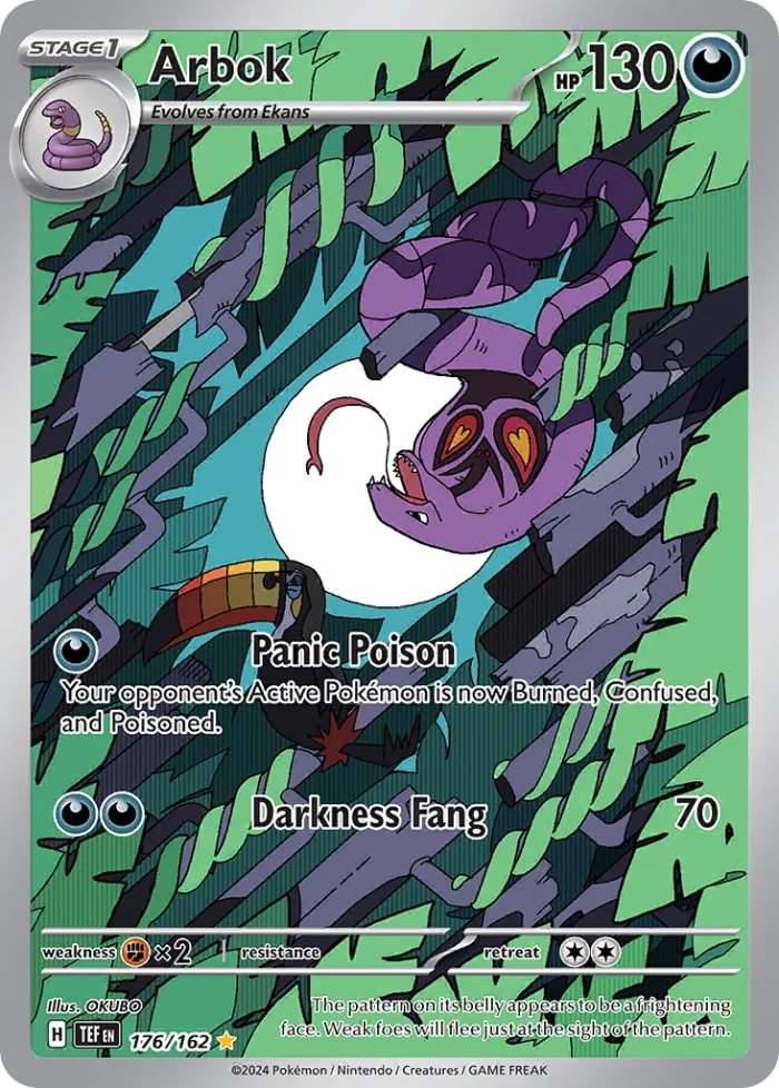 Arbok #176 Temporal Forces Pokemon card