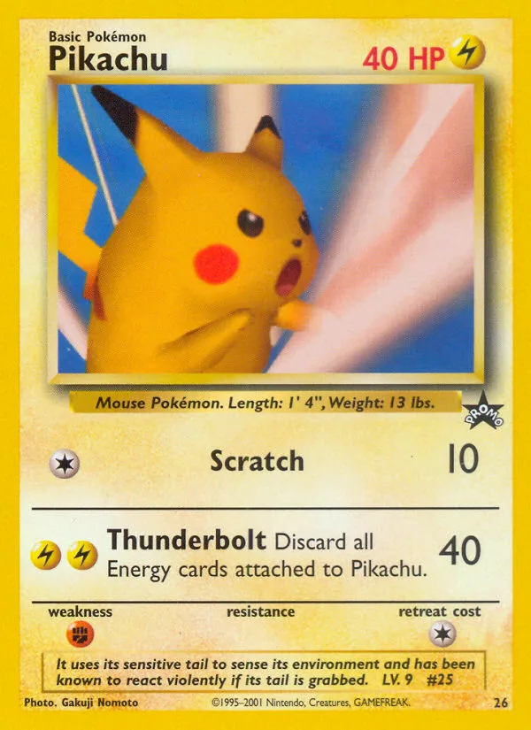 Pikachu #26 Wizards Black Star Promos Pokemon card