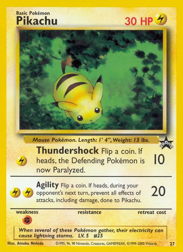 Pikachu #27 Wizards Black Star Promos Pokemon card
