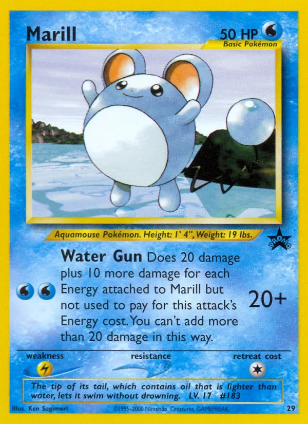 Marill #29 Wizards Black Star Promos Pokemon card