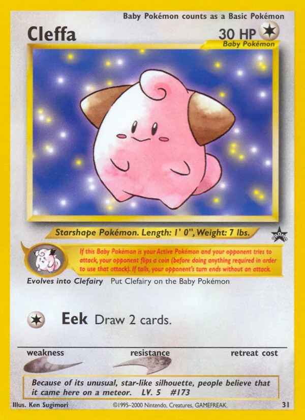 Cleffa #31 Wizards Black Star Promos Pokemon card