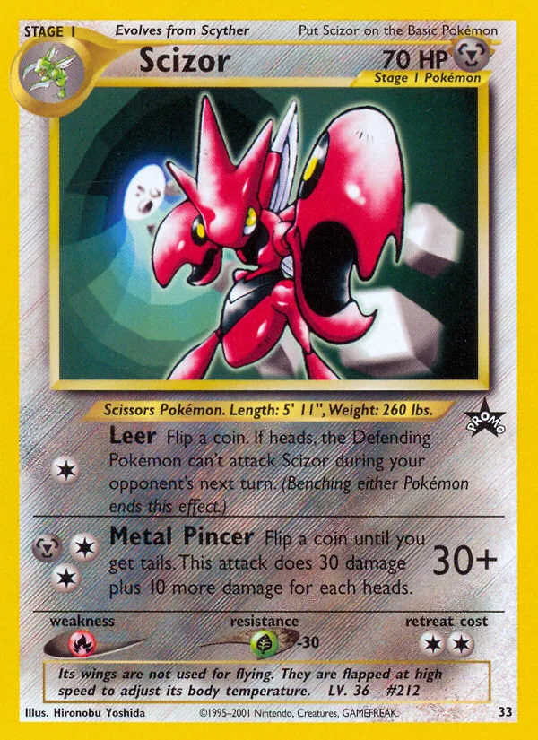 Scizor #33 Wizards Black Star Promos Pokemon card