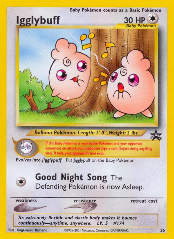 Igglybuff #36 Wizards Black Star Promos Pokemon card