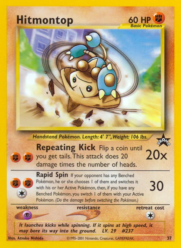 Hitmontop #37 Wizards Black Star Promos Pokemon card