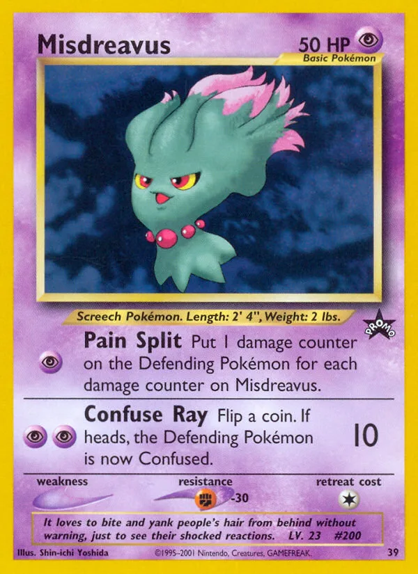 Misdreavus #39 Wizards Black Star Promos Pokemon card