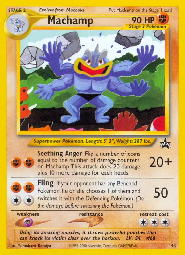 Machamp #43 Wizards Black Star Promos Pokemon card
