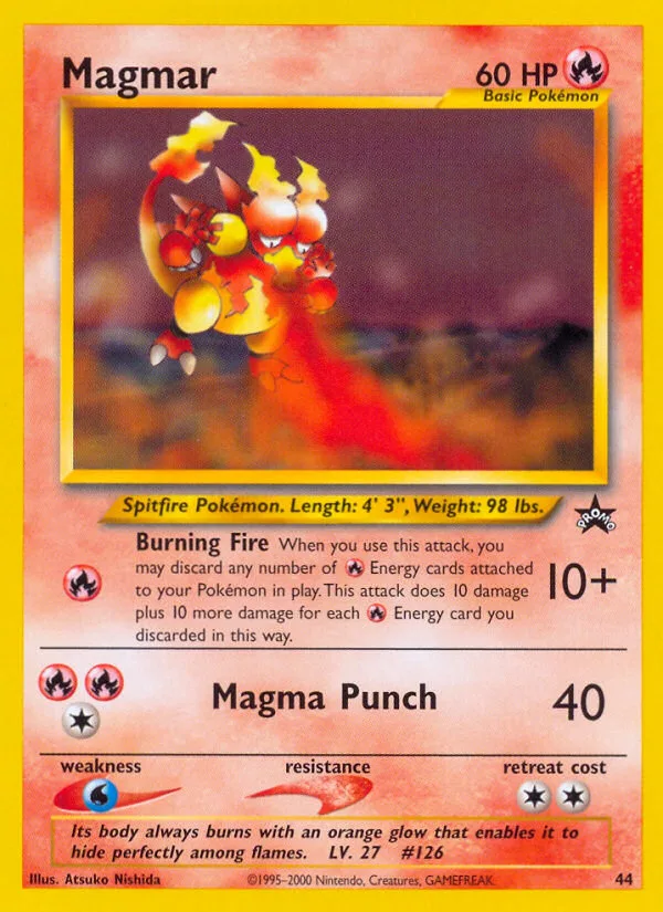 Magmar #44 Wizards Black Star Promos Pokemon card