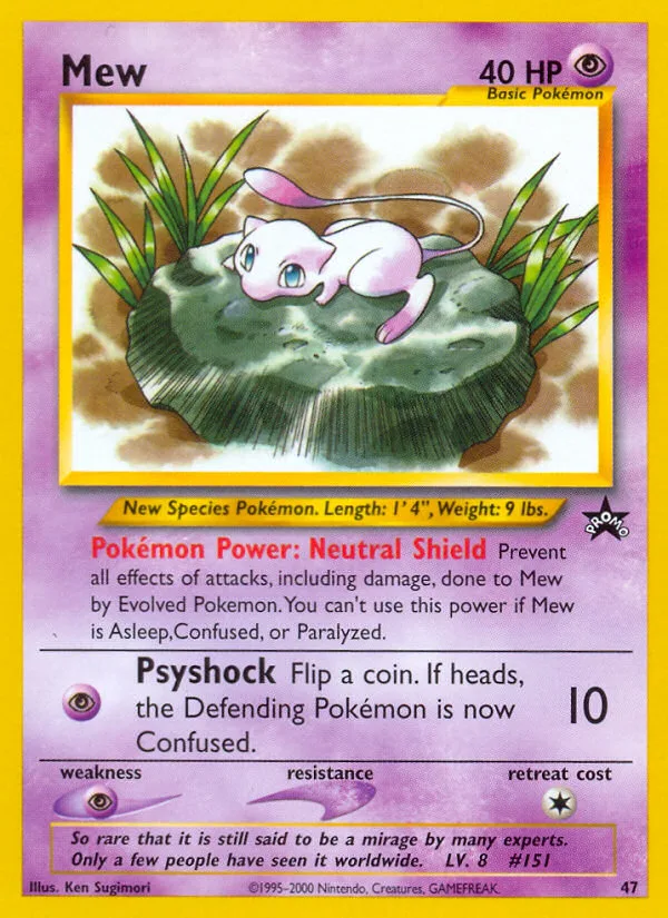 Mew #47 Wizards Black Star Promos Pokemon card