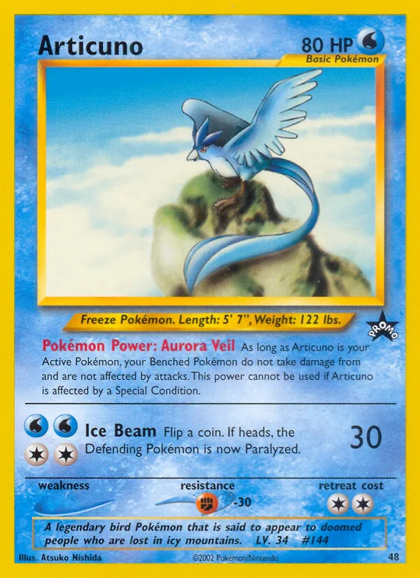 Articuno #48 Wizards Black Star Promos Pokemon card
