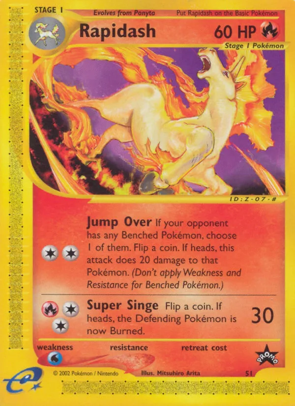 Rapidash #51 Wizards Black Star Promos Pokemon card