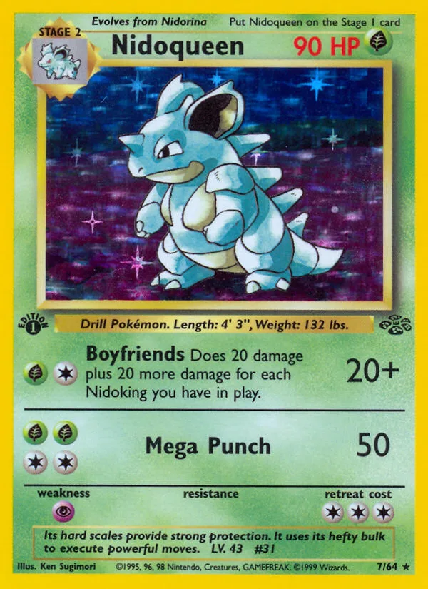 Nidoqueen #7 Jungle Pokemon card