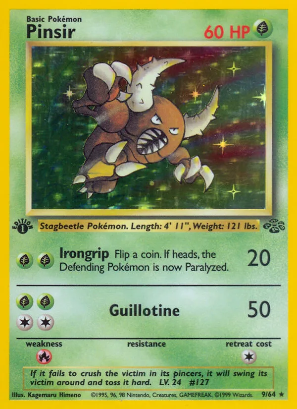 Pinsir #9 Jungle Pokemon card
