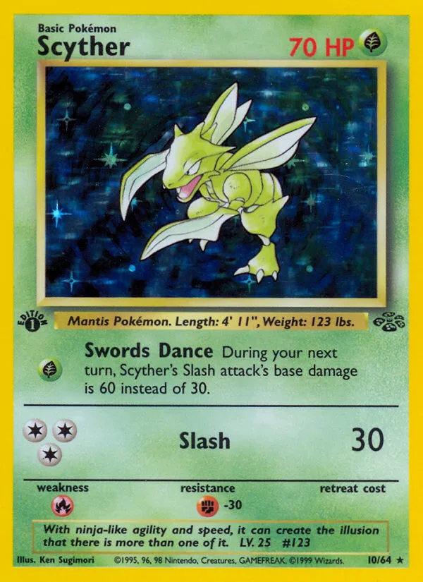 Scyther #10 Jungle Pokemon card