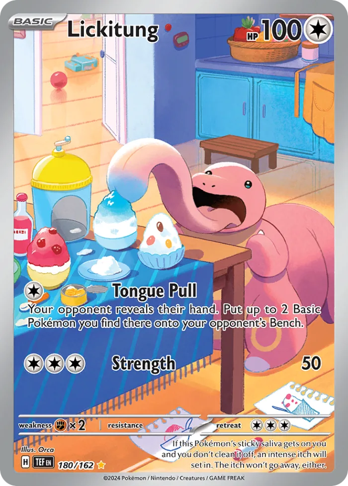 Lickitung #180 Temporal Forces Pokemon card