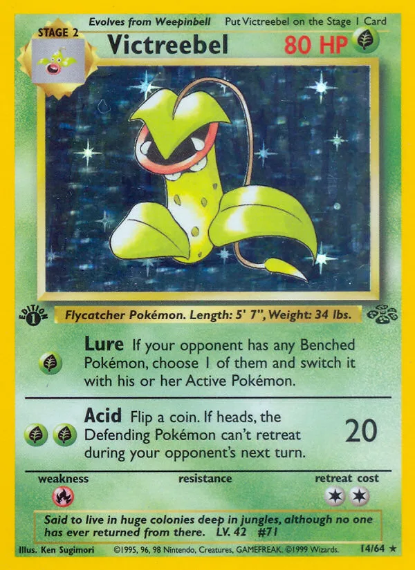 Victreebel #14 Jungle Pokemon card