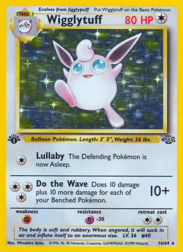 Wigglytuff #16 Jungle Pokemon card