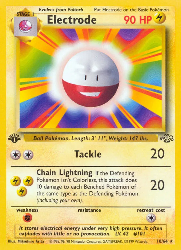Electrode #18 Jungle Pokemon card