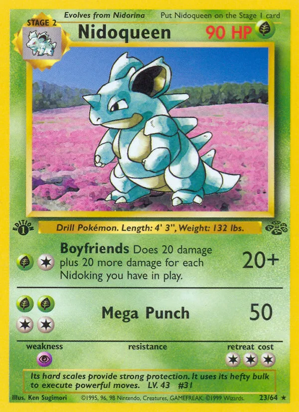 Nidoqueen #23 Jungle Pokemon card