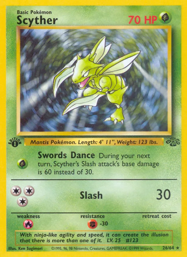 Scyther #26 Jungle Pokemon card