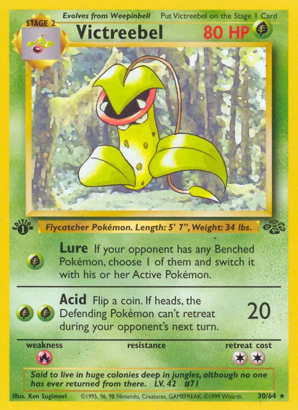 Victreebel #30 Jungle Pokemon card