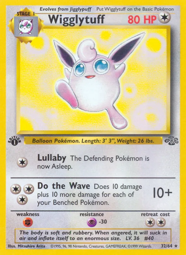 Wigglytuff #32 Jungle Pokemon card