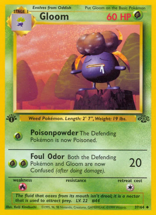 Gloom #37 Jungle Pokemon card