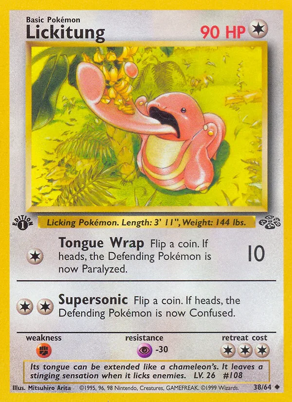 Lickitung #38 Jungle Pokemon card