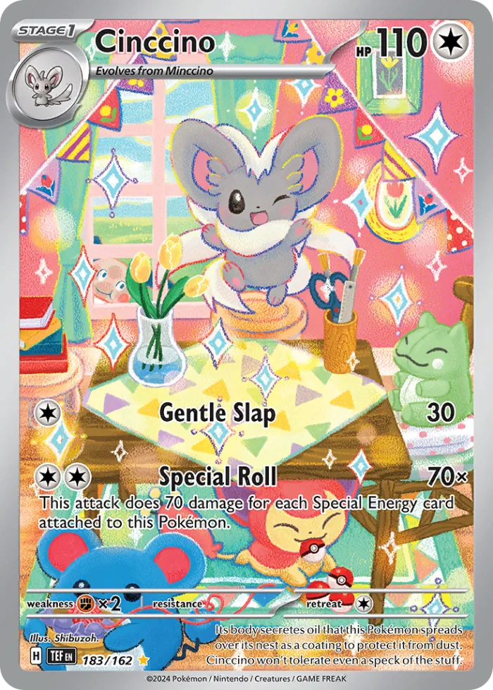Cinccino #183 Temporal Forces Pokemon card