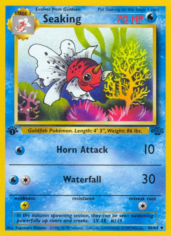 Seaking #46 Jungle Pokemon card