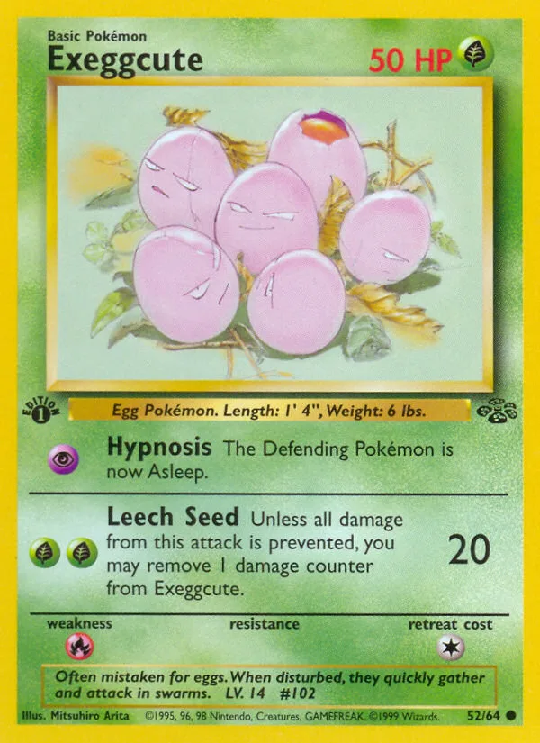 Exeggcute #52 Jungle Pokemon card