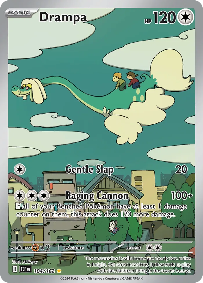 Drampa #184 Temporal Forces Pokemon card