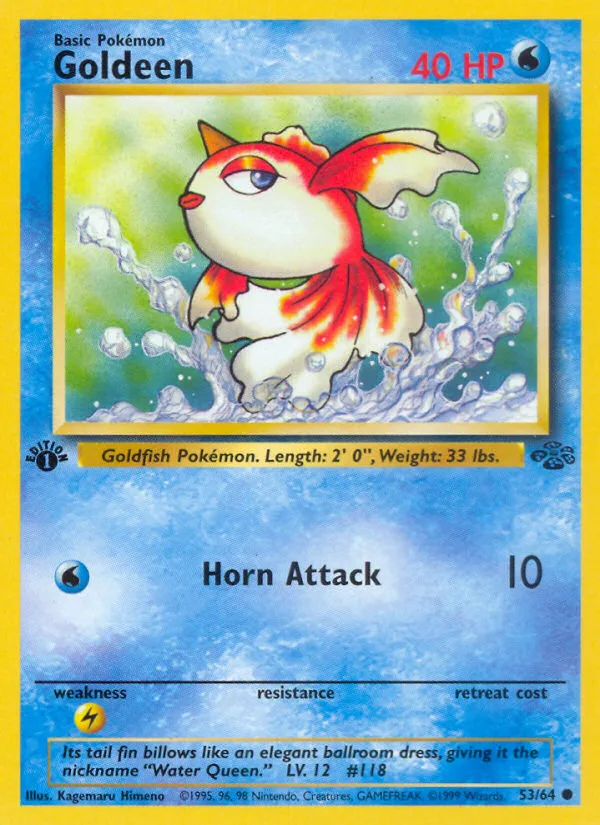 Goldeen #53 Jungle Pokemon card