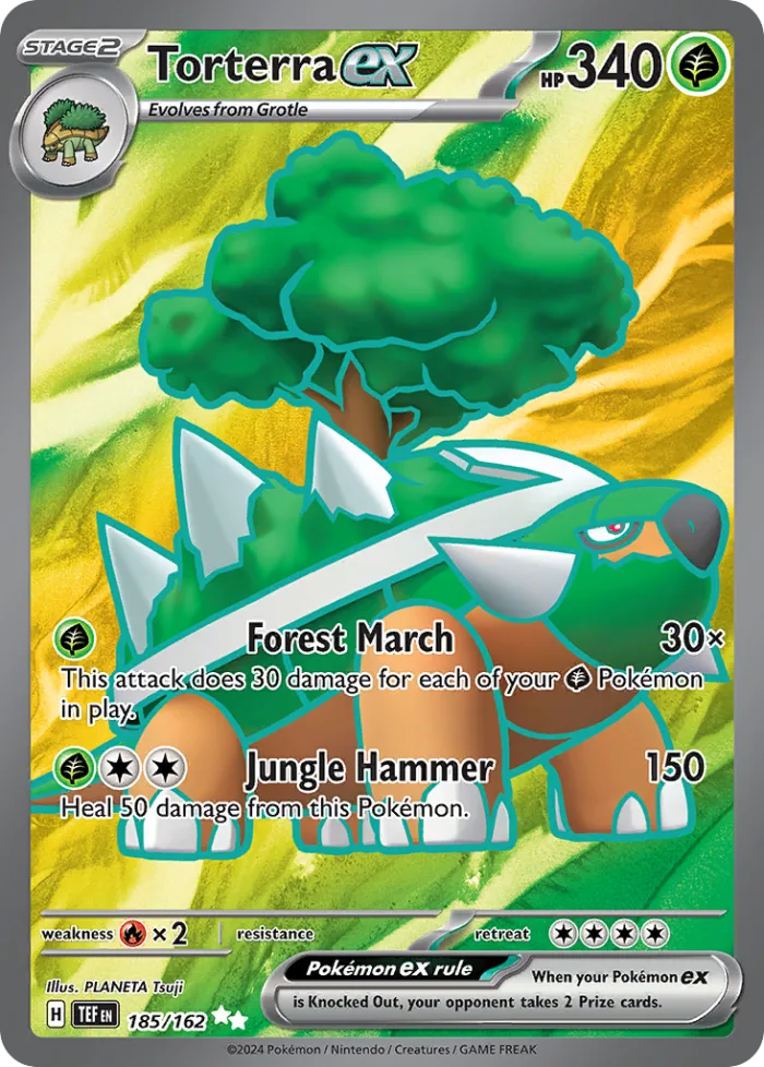 Torterra ex #185 Temporal Forces Pokemon card