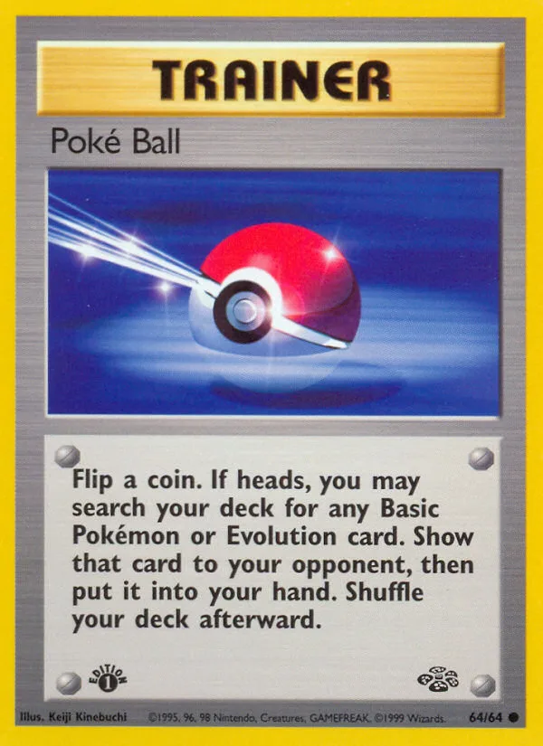 Poké Ball #64 Jungle Pokemon card