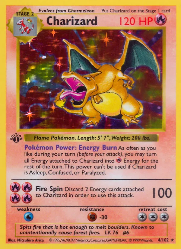 Charizard #4 Base Pokemon card